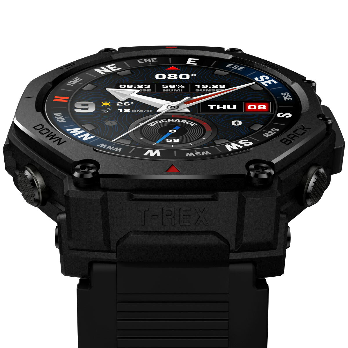 アマズフィット AMAZFIT スマートウォッチ T-Rex 3 Pro 48mm タクティカルブラック 腕時計 メンズ レディース GPS ウェアラブル SP170078-C239【2025 新作】