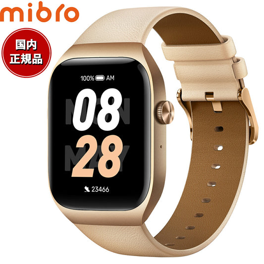 ミブロ Mibro スマートウォッチ Mibro Watch T2 GD SP380008-C61 ライトゴールド 腕時計 メンズ レディース