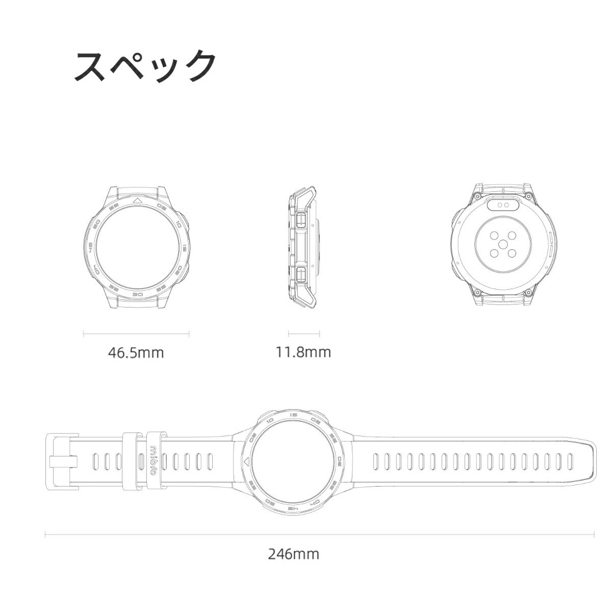 ミブロ Mibro スマートウォッチ Mibro Watch GS Pro SP380009-C01 腕時計 メンズ レディース