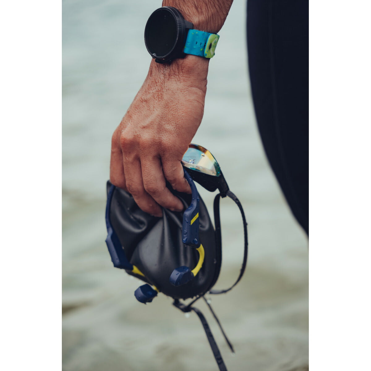 スント SUUNTO Aqua Lime Blue アクア ライムブルー 骨伝導イヤホン オープンイヤー ヘッドホン ワイヤレスイヤホン 水泳 SS051108000