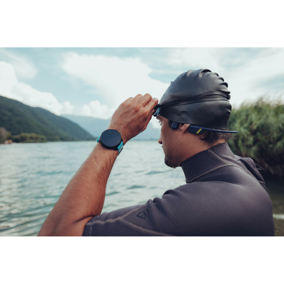 スント SUUNTO Aqua Lime Blue アクア ライムブルー 骨伝導イヤホン オープンイヤー ヘッドホン ワイヤレスイヤホン 水泳 SS051108000