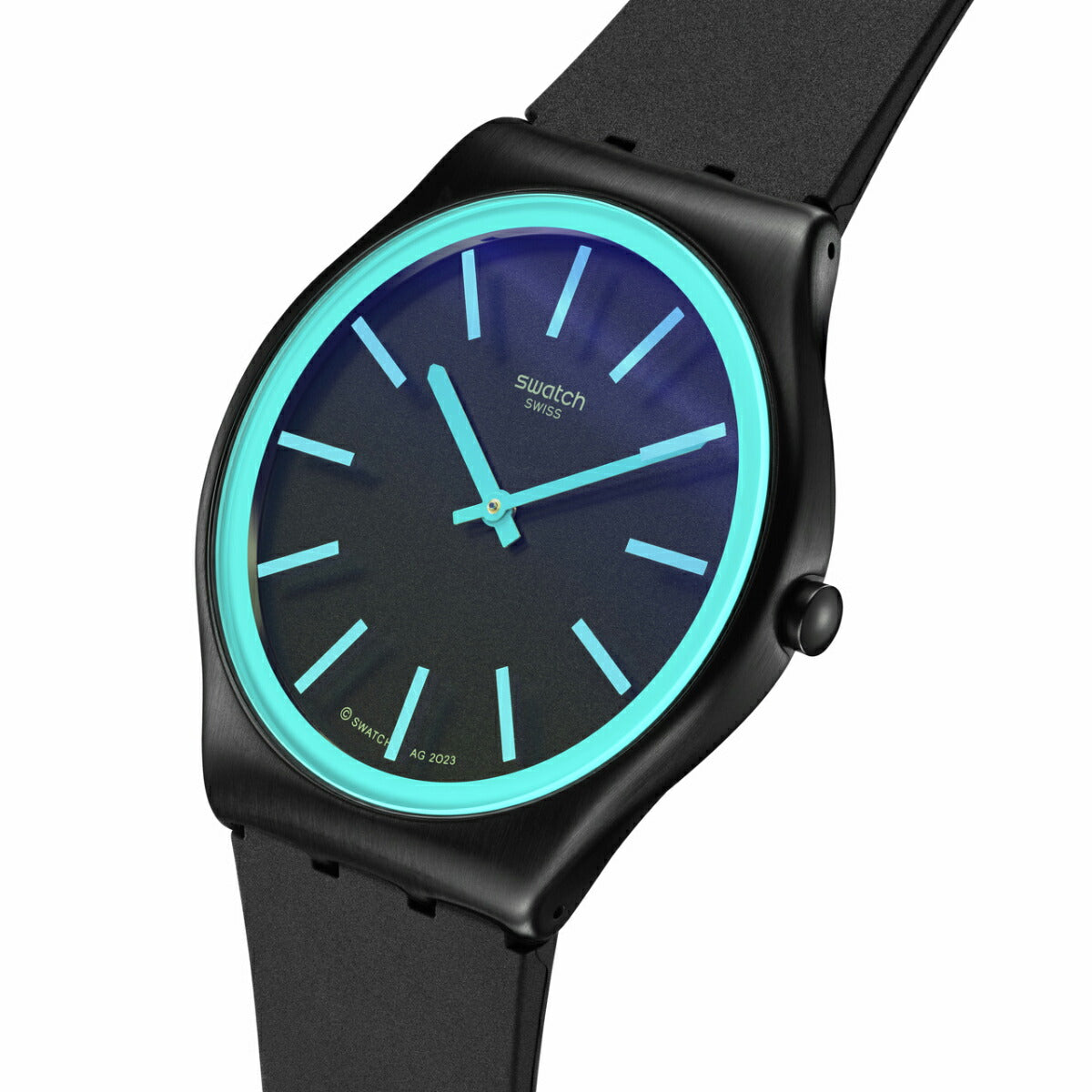 swatch スウォッチ スキン SKIN OBSIDIAN SHIMMER 腕時計 メンズ レディース SS07B111【2024 新作】