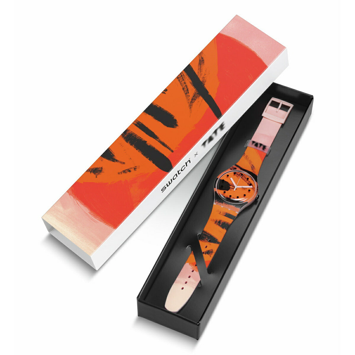 swatch スウォッチ BARNS-GRAHAM'S ORANGE AND RED ON PINK バーンズ グラハム 腕時計 オリジナルズ NEW GENT SUOZ362 Swatch × Tate Gallery Swatch Art Journey
