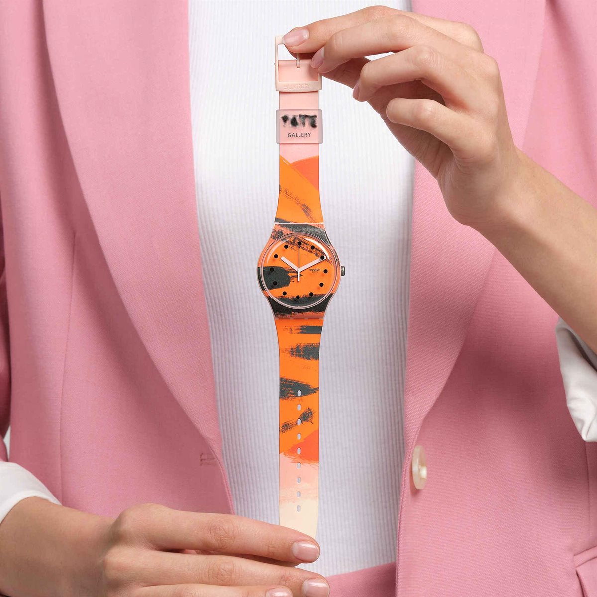 swatch スウォッチ BARNS-GRAHAM'S ORANGE AND RED ON PINK バーンズ グラハム 腕時計 オリジナルズ NEW GENT SUOZ362 Swatch × Tate Gallery Swatch Art Journey