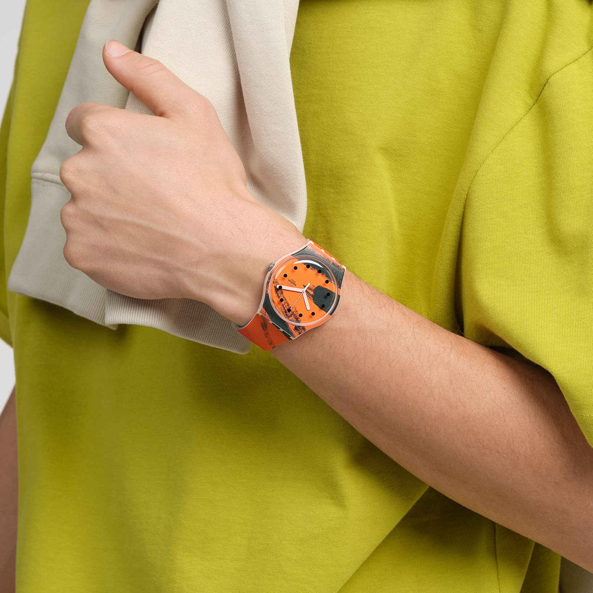 swatch スウォッチ BARNS-GRAHAM'S ORANGE AND RED ON PINK バーンズ グラハム 腕時計 オリジナルズ NEW GENT SUOZ362 Swatch × Tate Gallery Swatch Art Journey