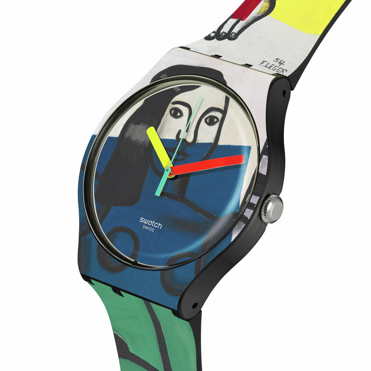 swatch スウォッチ 腕時計 メンズ レディース オリジナルズ ニュージェント NEW GENT LEGER'S TWO WOMEN HOLDING FLOWERS SUOZ363【2024 新作】