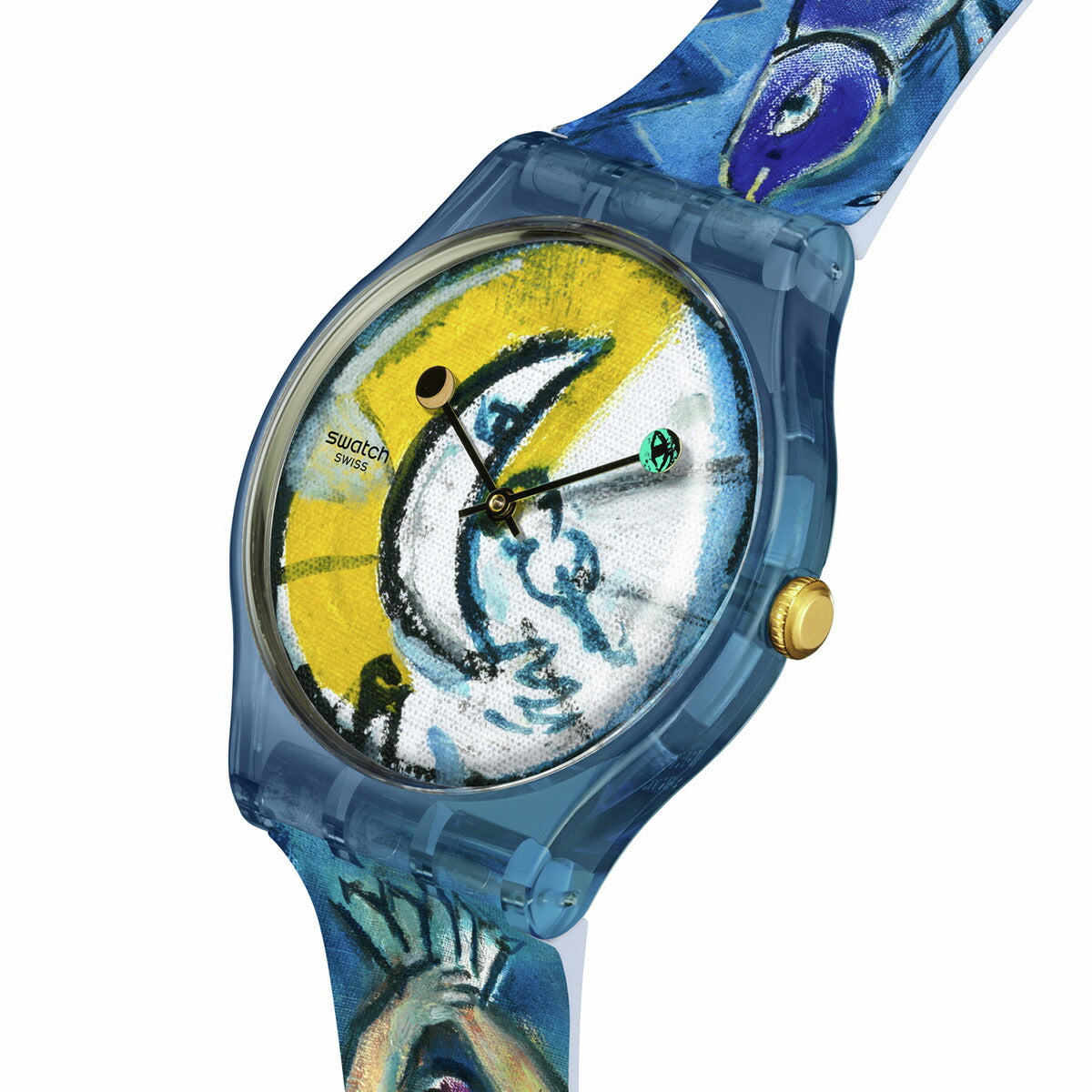 swatch スウォッチ 腕時計 メンズ レディース オリジナルズ ニュージェント NEW GENT CHAGALL'S BLUE CIRCUS SUOZ365【2024 新作】