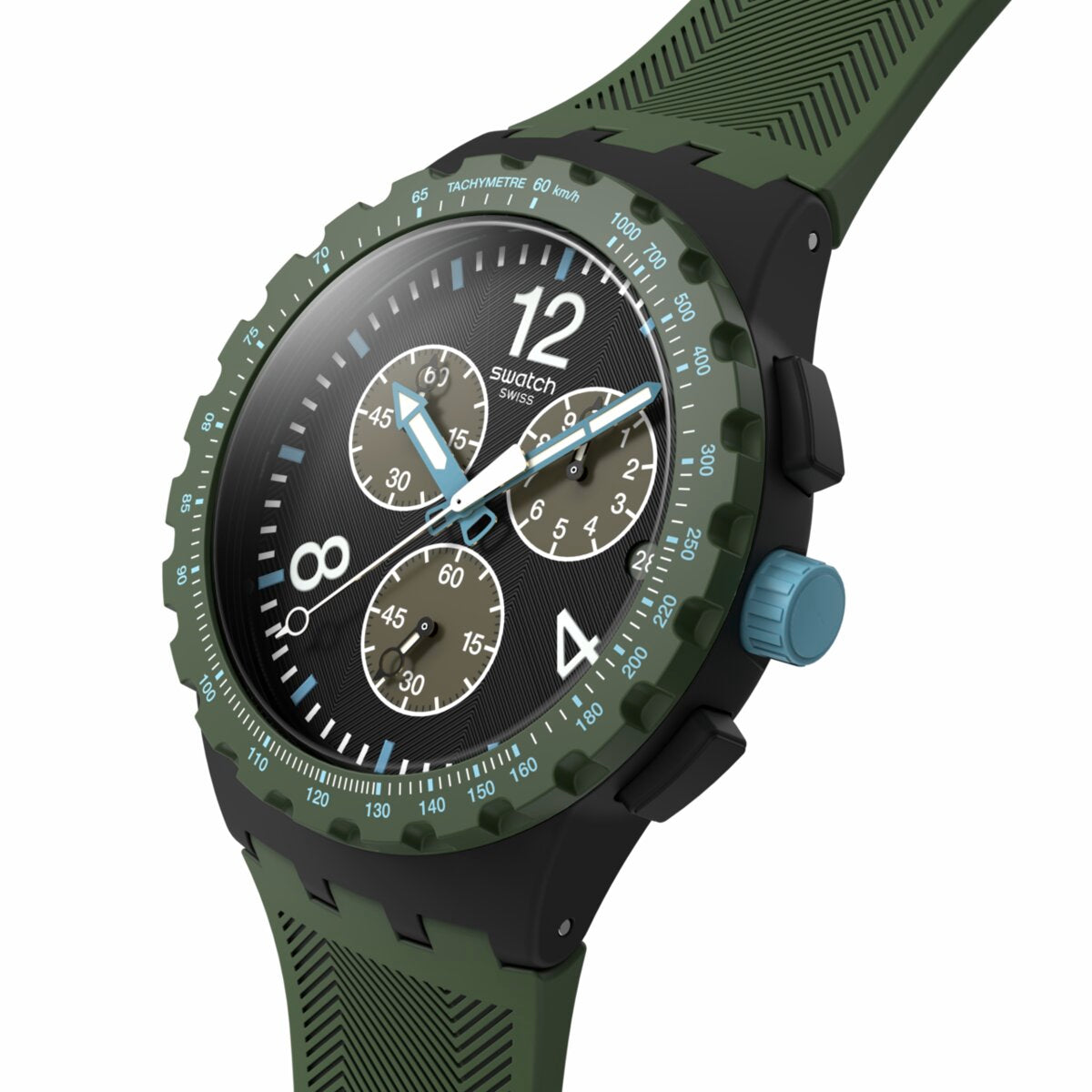 swatch スウォッチ 腕時計 メンズ レディース オリジナルズ クロノ42 ORIGINALS CHRONO 42 OLIVE RUSH SUSB421【2025 新作】