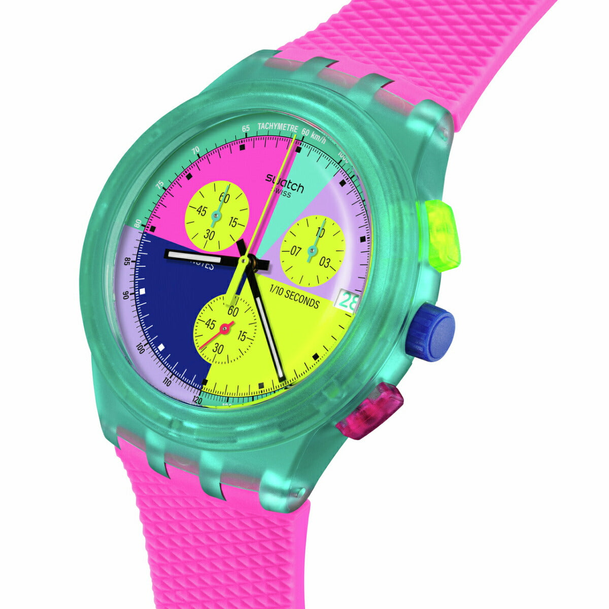 swatch スウォッチ オリジナルズ ORIGINALS SWATCH NEON FLASH ARROW 腕時計 メンズ レディース SUSG408【2024 新作】