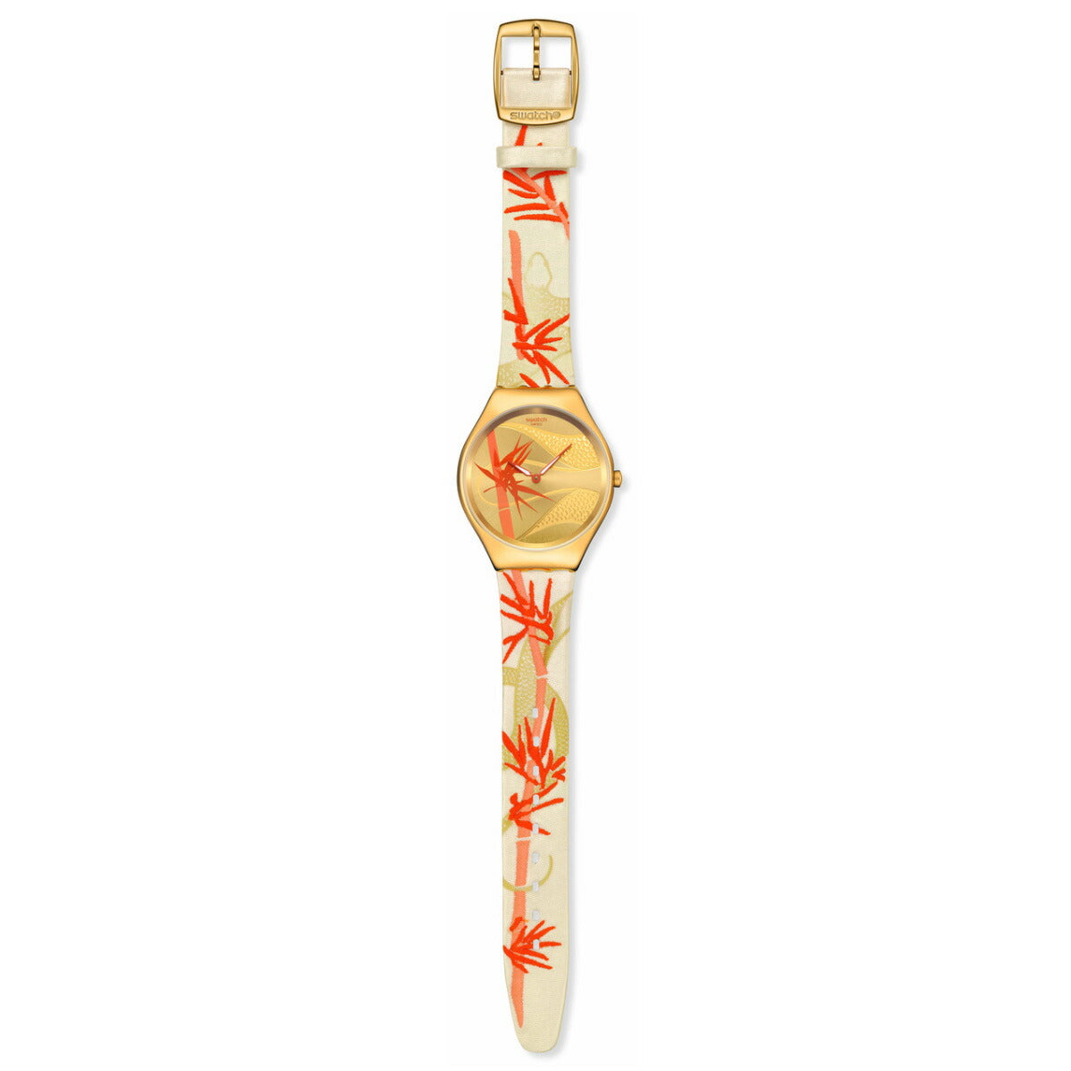 swatch スウォッチ 腕時計 レディース スキン SKIN GOLDEN RED BAMBOO SYXZ105【2024 新作】