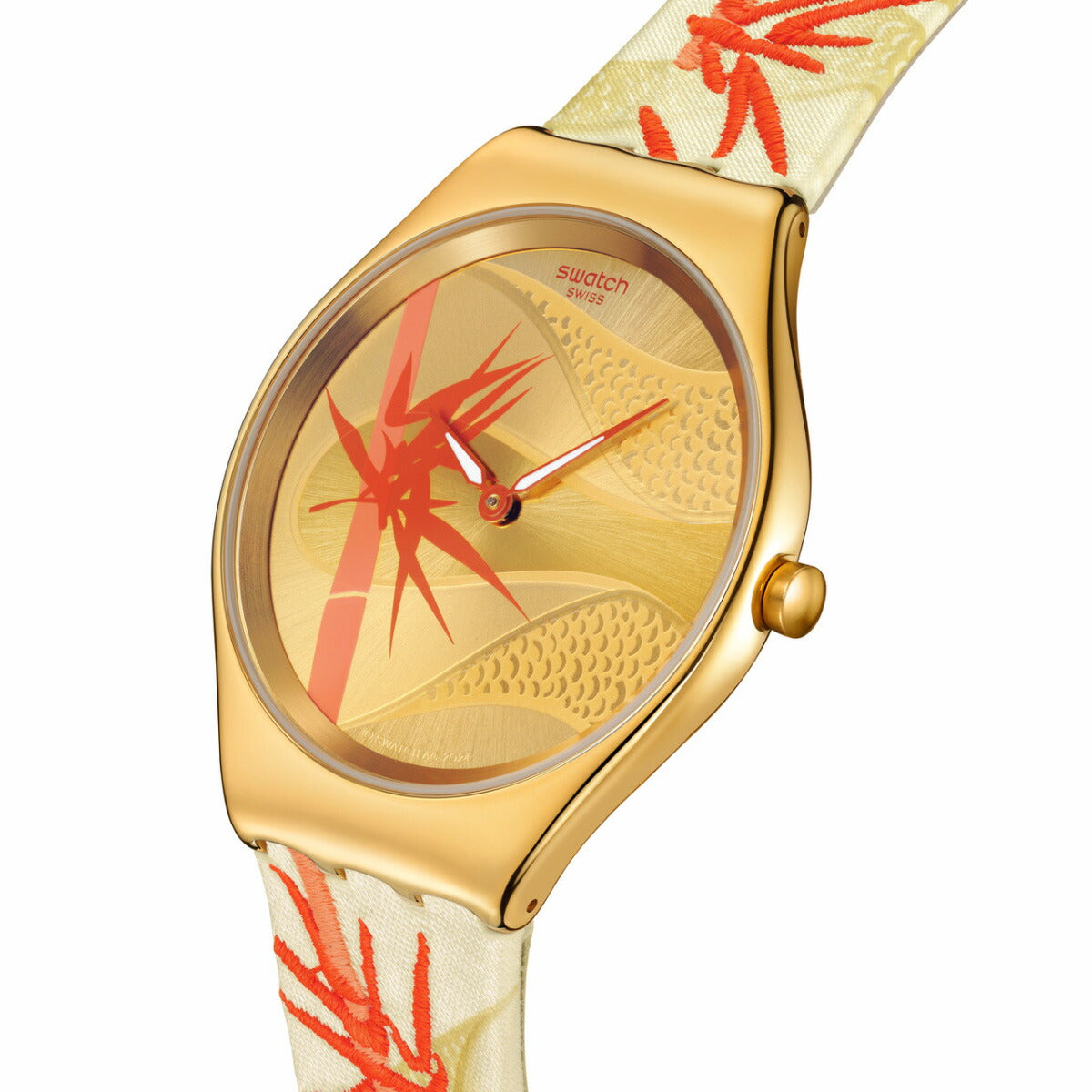 swatch スウォッチ 腕時計 レディース スキン SKIN GOLDEN RED BAMBOO SYXZ105【2024 新作】