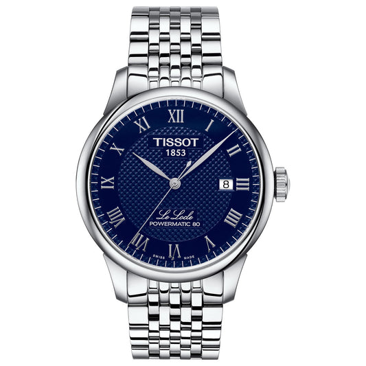ティソ TISSOT ルロックル メンズ 腕時計 オートマティック T0064071104300 パワーマティック 80 自動巻き ステンレススチール ブルー【60回分割手数料無料!】