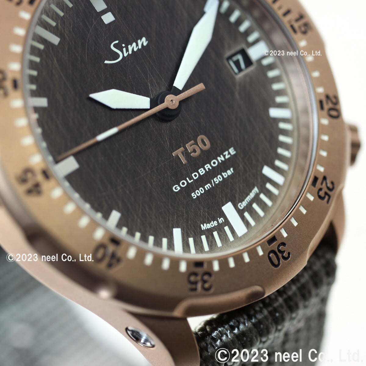 Sinn ジン T50.GOLDBRONZE 自動巻き 限定モデル 腕時計 メンズ Diving Watches ダイバーズウォッチ テキスタイルストラップ ドイツ製【60回分割手数料無料!】