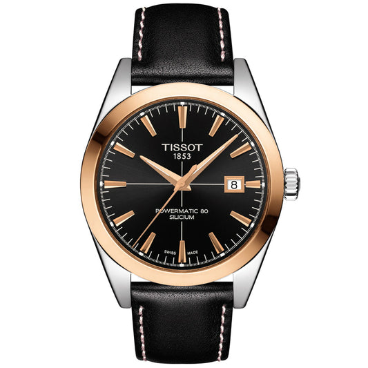 ティソ TISSOT 腕時計 メンズ ジェントルマン パワーマティック 80 シリシウム GENTLEMAN POWERMATIC 80 SILICIUM SOLID 18K GOLD BEZEL 自動巻き T927.407.46.051.00【60回分割手数料無料!】