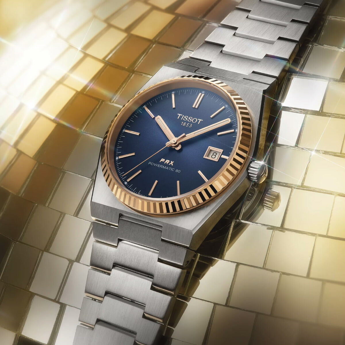 ティソ TISSOT PRX ピーアールエックス パワーマティック80 スチール&18Kゴールドベゼル 40mm T931.407.41.041.00 腕時計 自動巻き【60回分割手数料無料!】