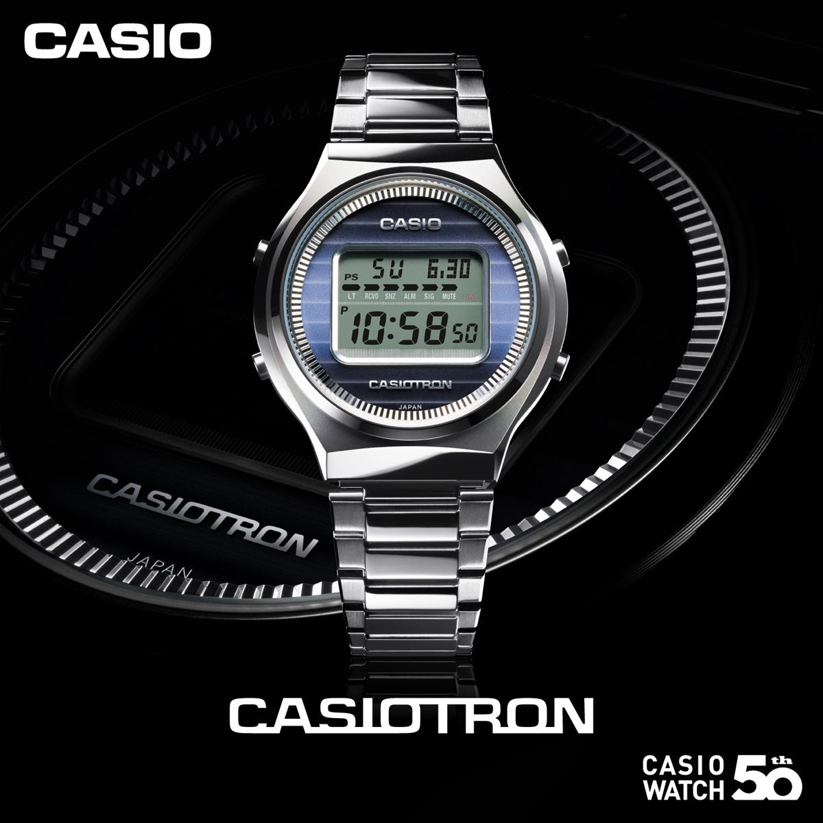 カシオ CASIO 腕時計50周年記念 カシオトロン CASIOTRON 復刻 限定モデル 電波 ソーラー デジタル 腕時計 TRN-50-2AJR CASIO WATCH 50TH ANNIVERSARY【2024 新作】