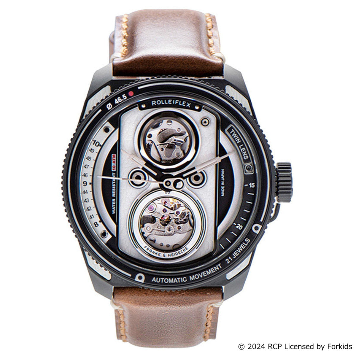 タックス TACS TWIN LENS Rollei コラボ 世界限定モデル 腕時計 メンズ 自動巻き TS2002G ツインレンズ × ローライフレックス