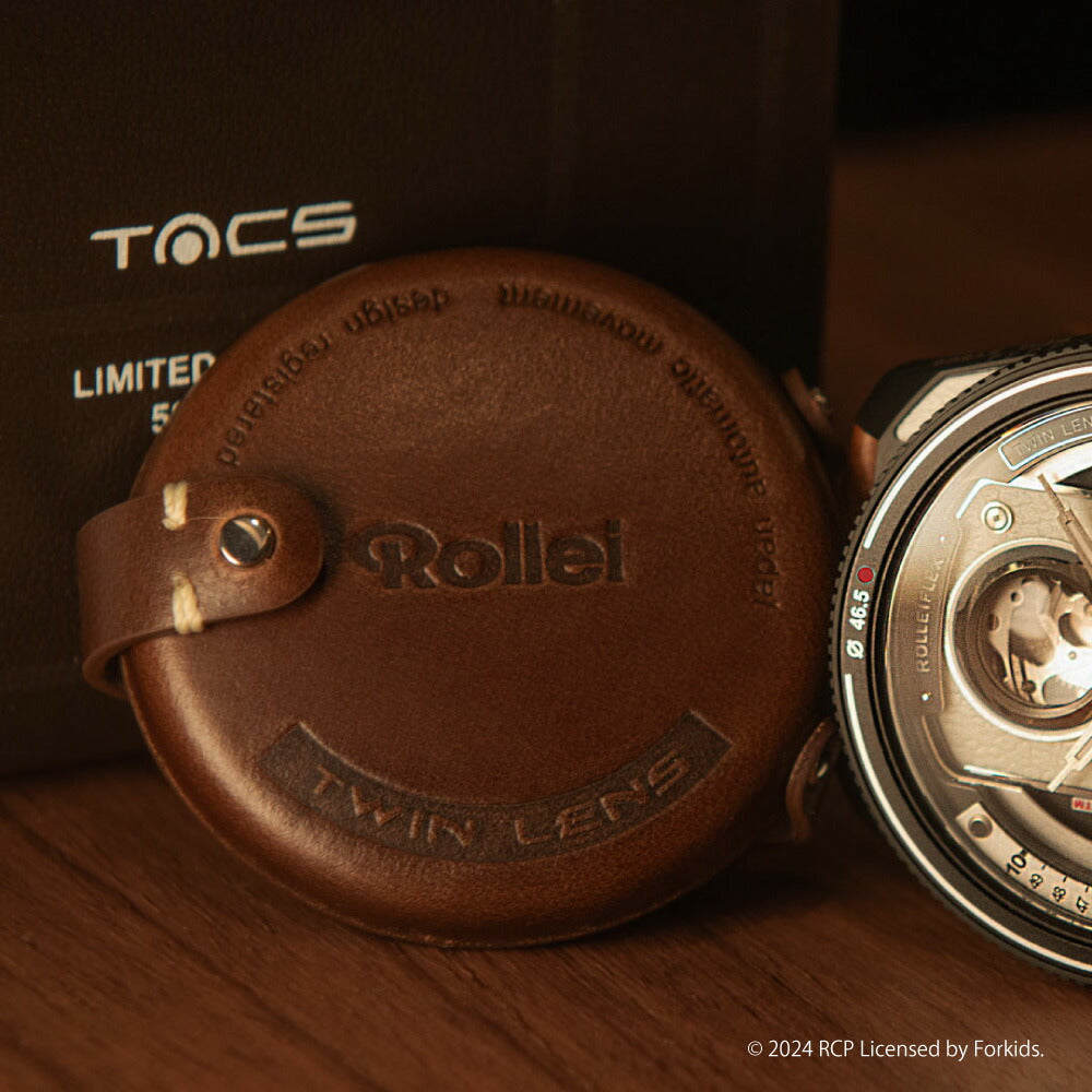 タックス TACS TWIN LENS Rollei コラボ 世界限定モデル 腕時計 メンズ 自動巻き TS2002G ツインレンズ × ローライフレックス