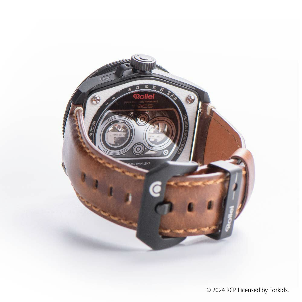 タックス TACS TWIN LENS Rollei コラボ 世界限定モデル 腕時計 メンズ 自動巻き TS2002G ツインレンズ × ローライフレックス