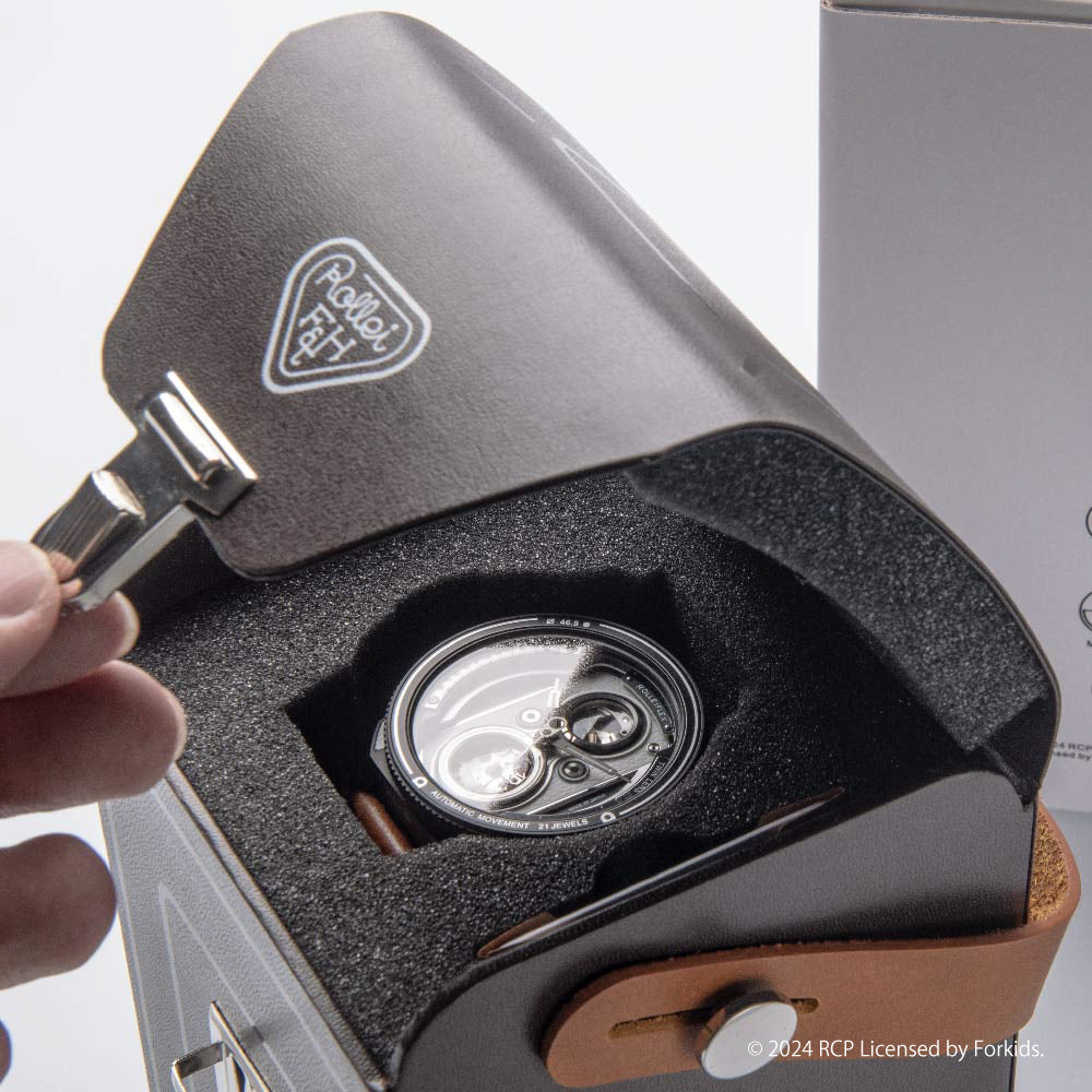 タックス TACS TWIN LENS Rollei コラボ 世界限定モデル 腕時計 メンズ 自動巻き TS2002G ツインレンズ × ローライフレックス