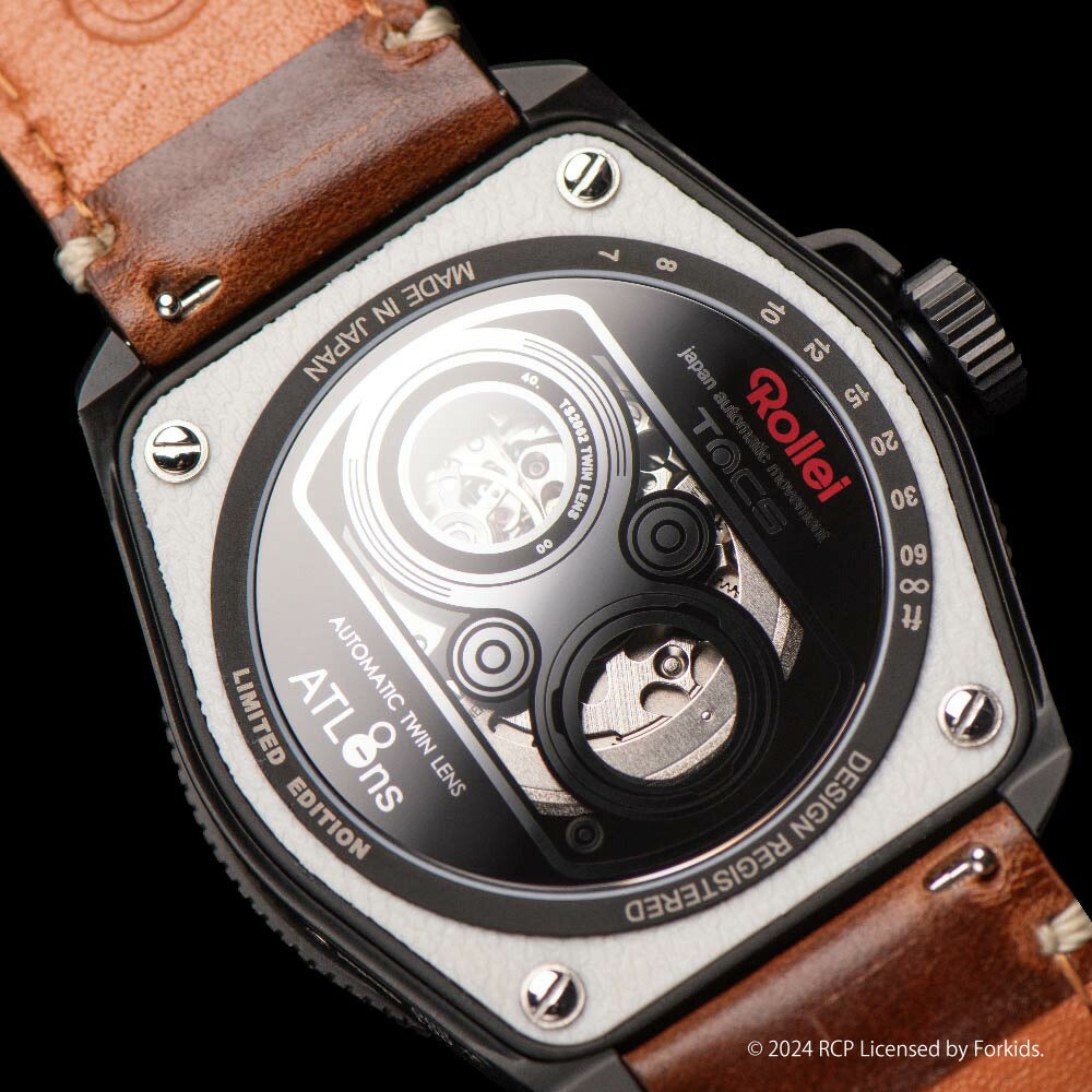 タックス TACS TWIN LENS Rollei コラボ 世界限定モデル 腕時計 メンズ 自動巻き TS2002G ツインレンズ × ローライフレックス