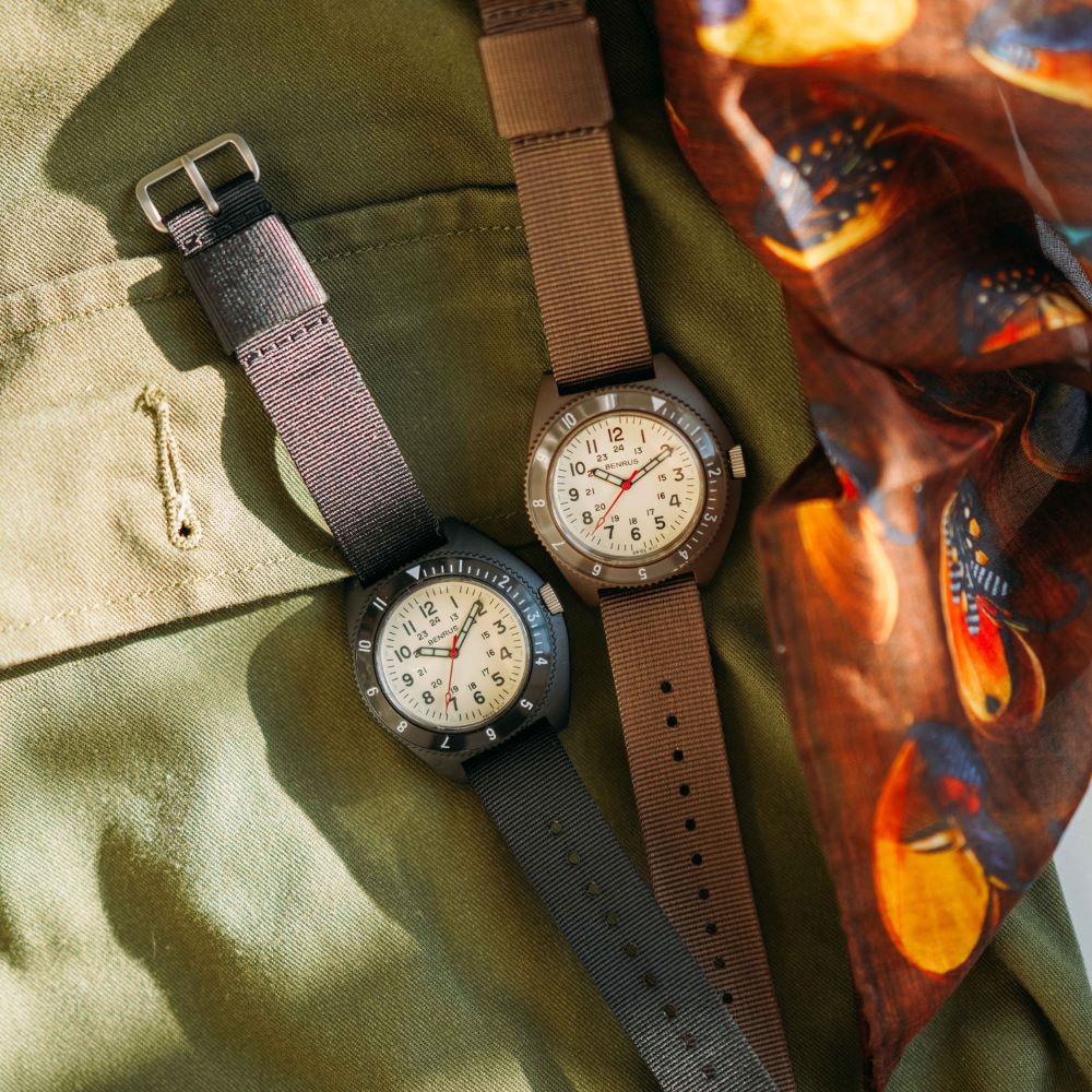 ベンラス BENRUS 限定生産モデル 腕時計 メンズ TYPE-III OLIVE IVORY Class-A General Purpose ミリタリーウォッチ オリーブ アイボリー【2025 新作】