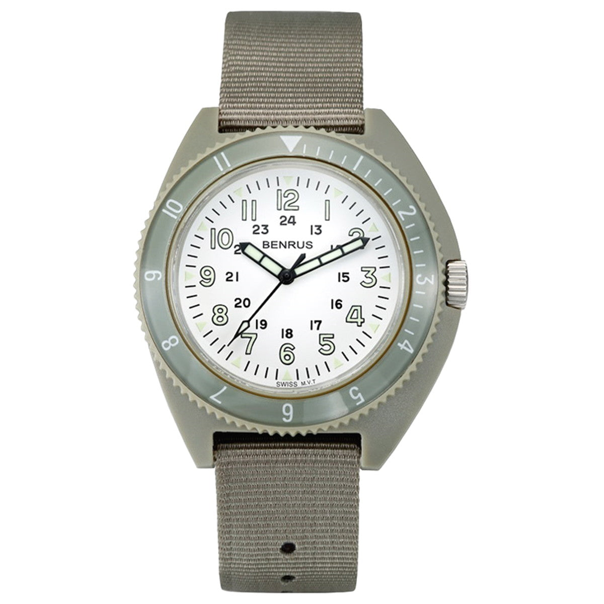 ベンラス BENRUS 腕時計 メンズ TYPE-III SAGE WHITE Class-A General Purpose ミリタリーウォッチ セージ ホワイト【2025 新作】