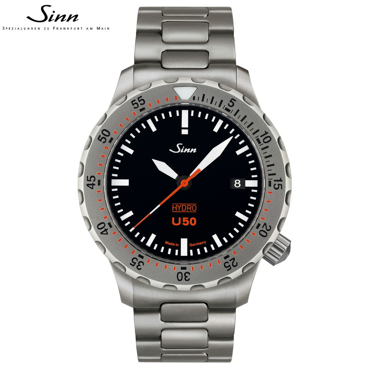 【60回分割手数料無料!】Sinn ジン U50.HYDRO 腕時計 メンズ Diving Watches ダイバーズウォッチ ステンレスバンド ドイツ製