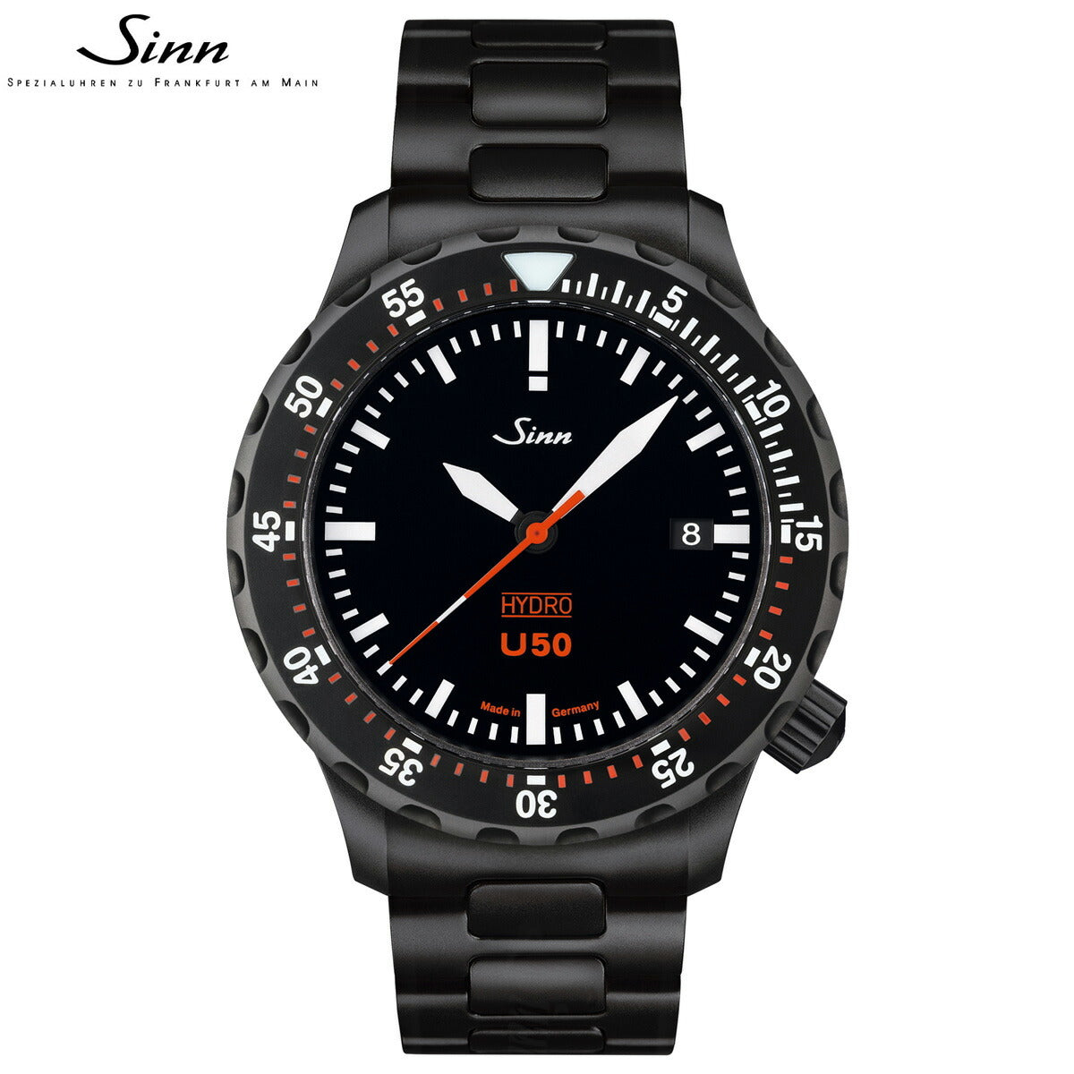 Sinn ジン U50.HYDRO.S 腕時計 メンズ Diving Watches ダイバーズウォッチ ステンレスバンド ドイツ製【60回分割手数料無料!】