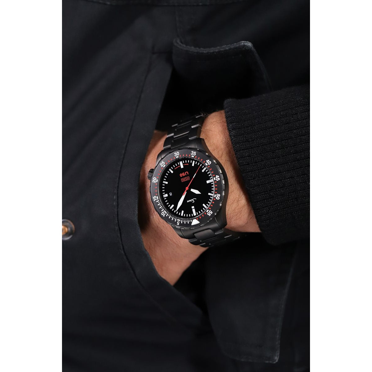 Sinn ジン U50.HYDRO.S 腕時計 メンズ Diving Watches ダイバーズウォッチ ステンレスバンド ドイツ製【60回分割手数料無料!】