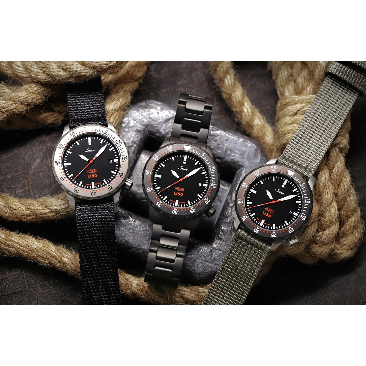 Sinn ジン U50.HYDRO.S 腕時計 メンズ Diving Watches ダイバーズウォッチ ステンレスバンド ドイツ製【60回分割手数料無料!】