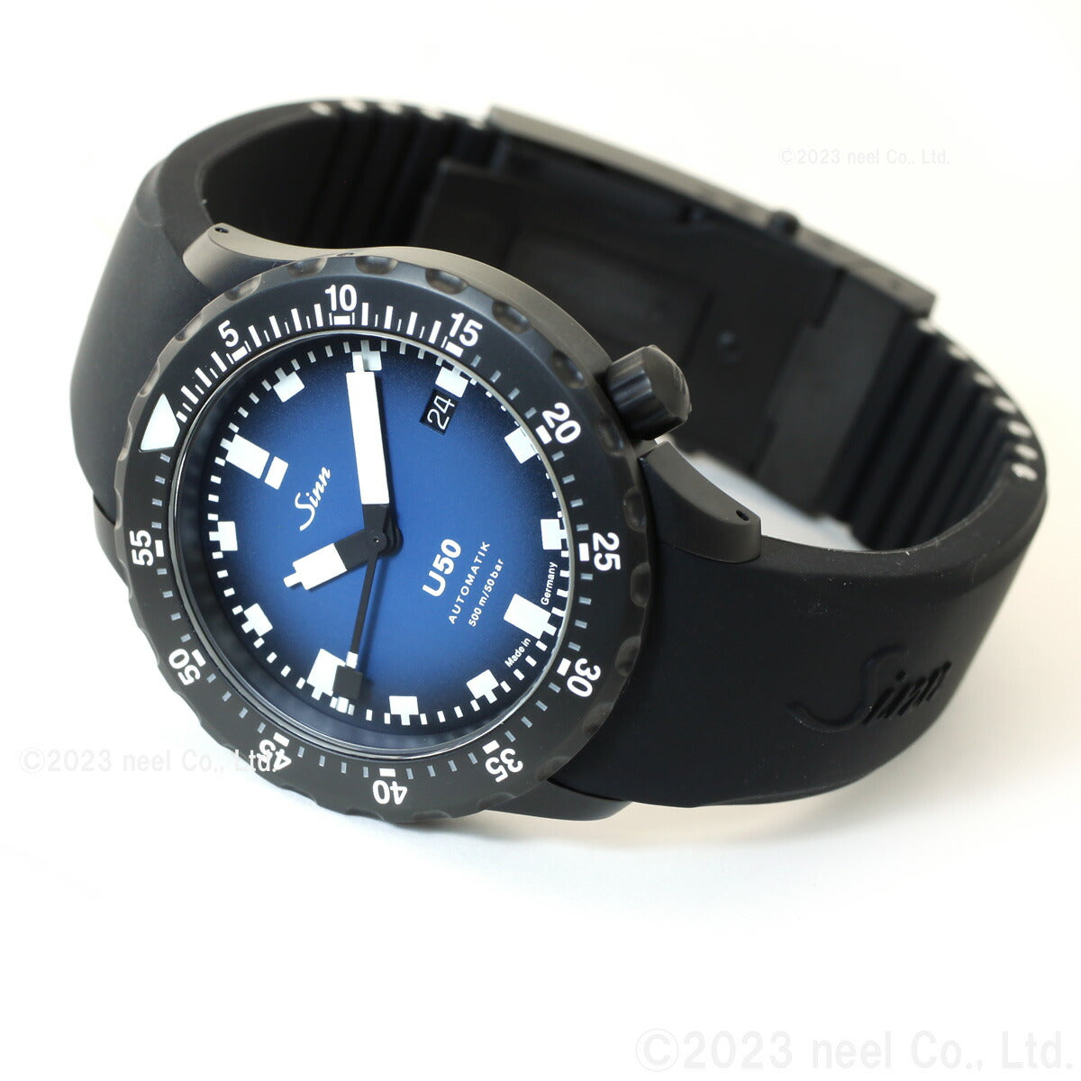 Sinn ジン U50.S.BS 自動巻き 限定モデル 腕時計 メンズ Diving Watches ダイバーズウォッチ シリコンストラップ ドイツ製【60回分割手数料無料!】