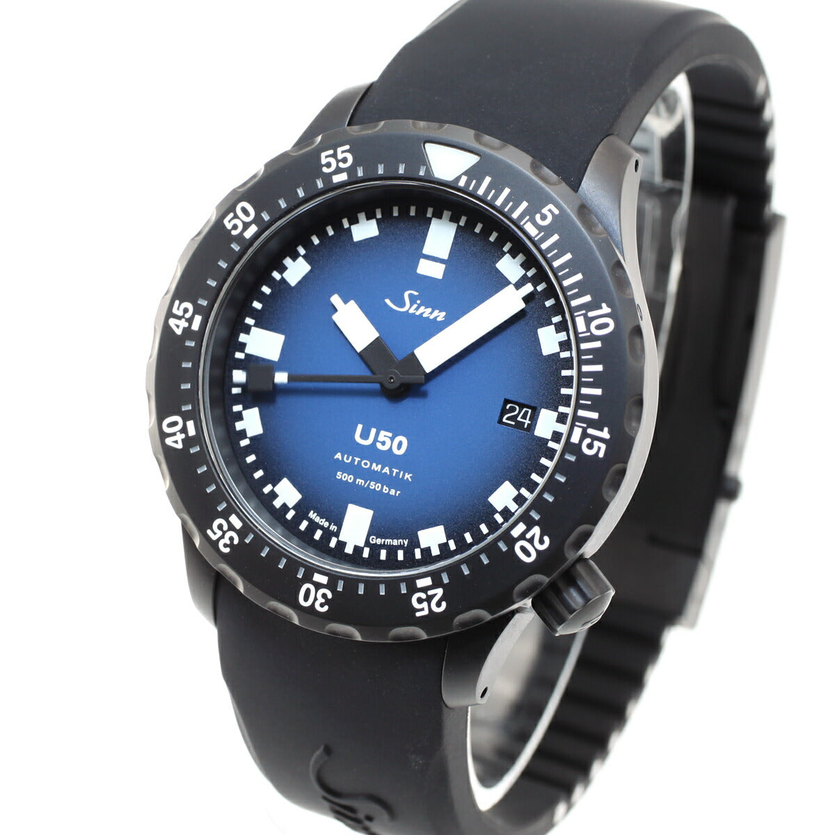 Sinn ジン U50.S.BS 自動巻き 限定モデル 腕時計 メンズ Diving Watches ダイバーズウォッチ シリコンストラップ ドイツ製【60回分割手数料無料!】