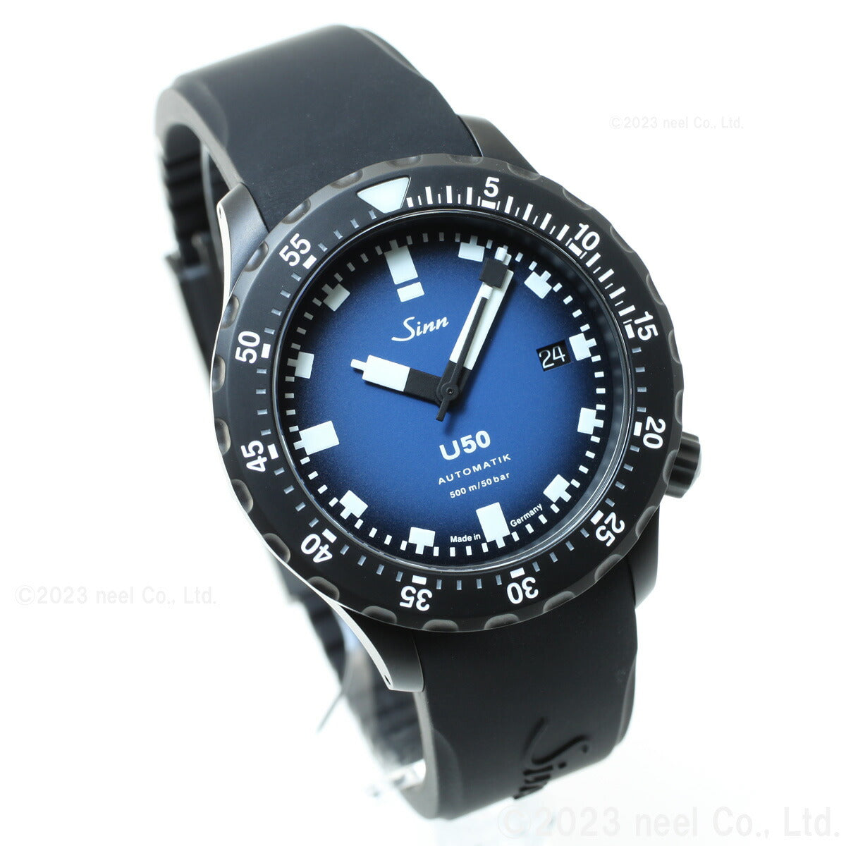 Sinn ジン U50.S.BS 自動巻き 限定モデル 腕時計 メンズ Diving Watches ダイバーズウォッチ シリコンストラップ ドイツ製【60回分割手数料無料!】