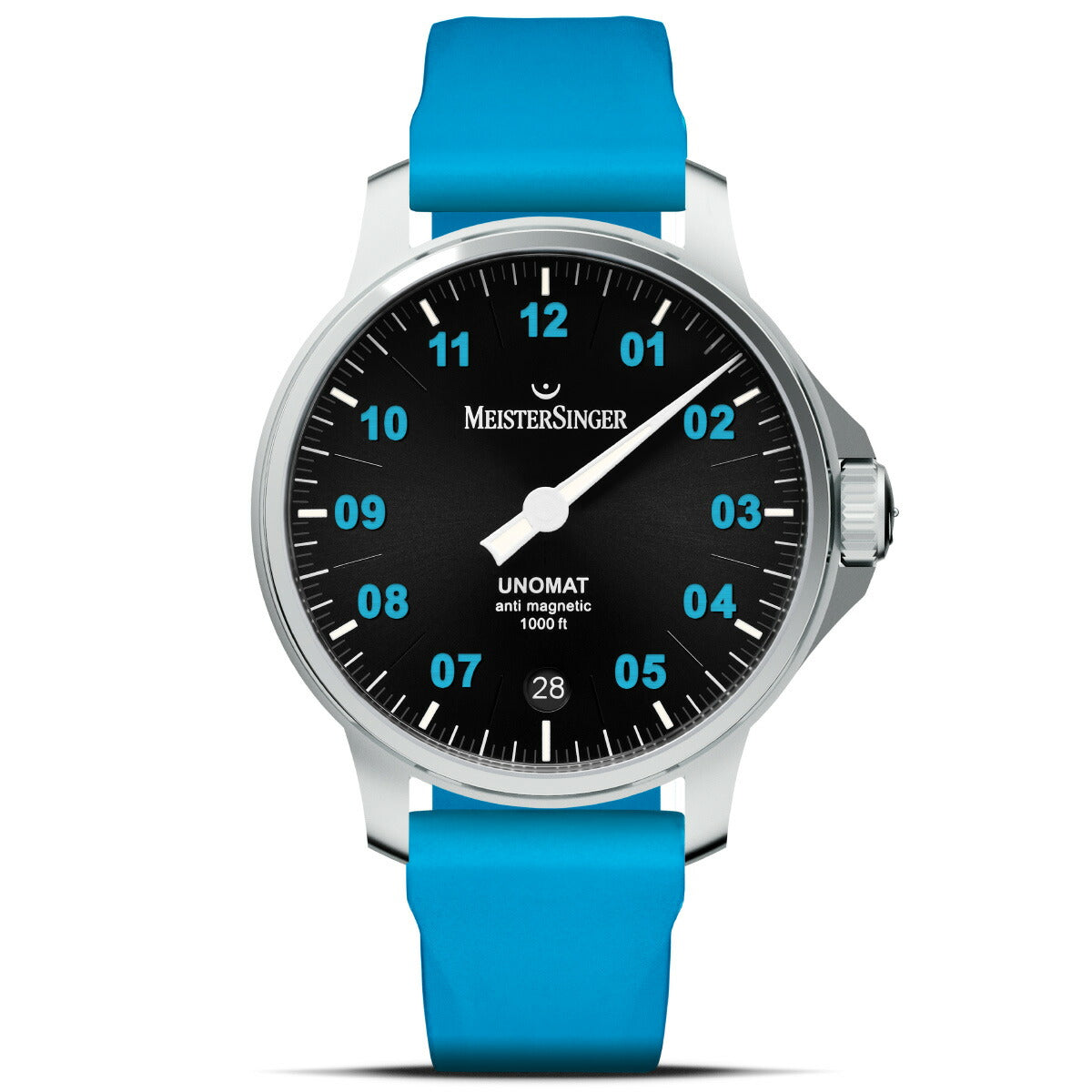 マイスタージンガー MeisterSinger ウノマット ブラック&アークティックブルー Unomat Black with Arctic Blue 自動巻き 腕時計 メンズ UN902BLU【2024 新作】