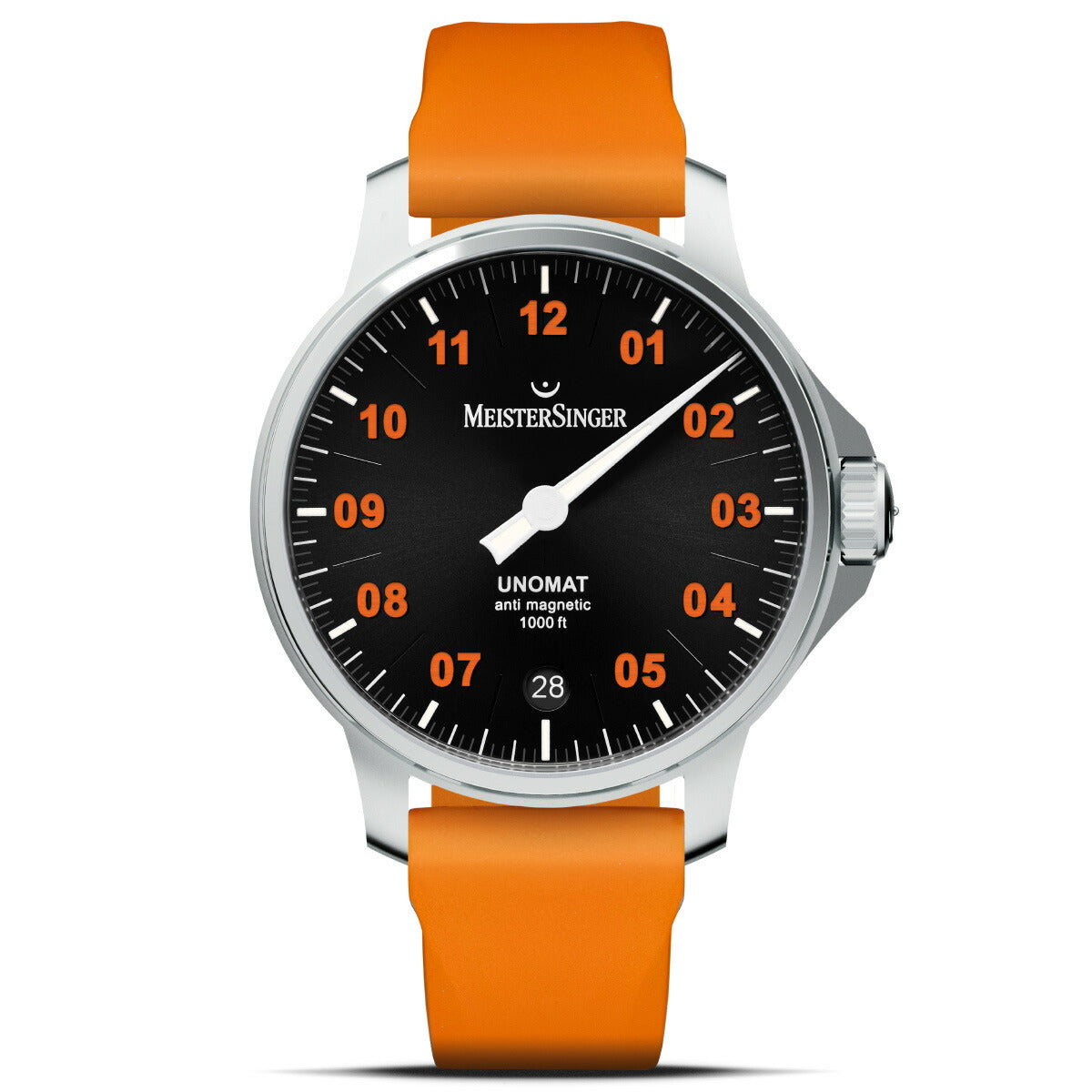 マイスタージンガー MeisterSinger ウノマット ブラック&オレンジ Unomat Black with Orange 自動巻き 腕時計 メンズ UN902OLU【2024 新作】