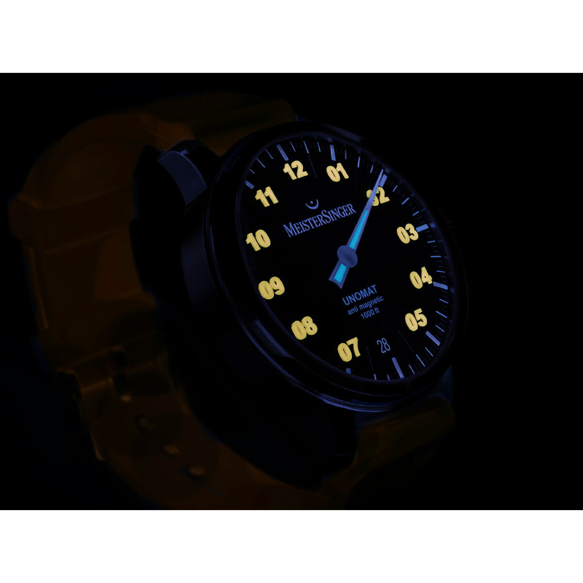 マイスタージンガー MeisterSinger ウノマット ブラック&オレンジ Unomat Black with Orange 自動巻き 腕時計 メンズ UN902OLU【2024 新作】
