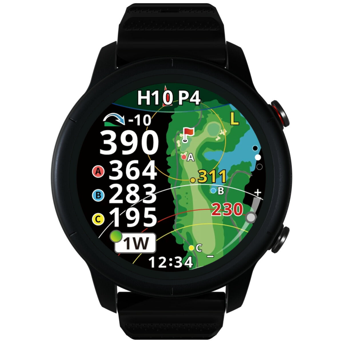 ショットナビ Shot Navi VELLIX ベリックス V14 腕時計型 タッチパネル ゴルフ ナビ GPS 距離測定器 距離計測器 ブラック