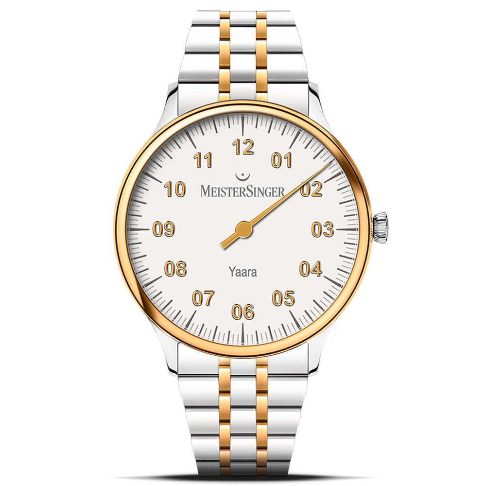 マイスタージンガー MeisterSinger ヤアラ ホワイト&ゴールド Yaara White with Gold 自動巻き 腕時計 メンズ レディース YA901G【2025 新作】