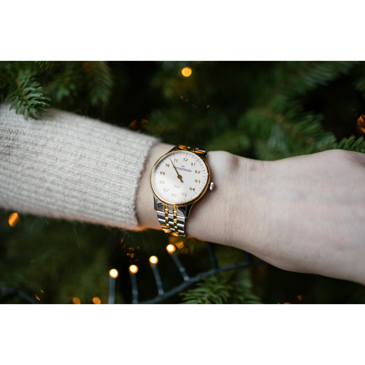 マイスタージンガー MeisterSinger ヤアラ ホワイト&ゴールド Yaara White with Gold 自動巻き 腕時計 メンズ レディース YA901G【2025 新作】