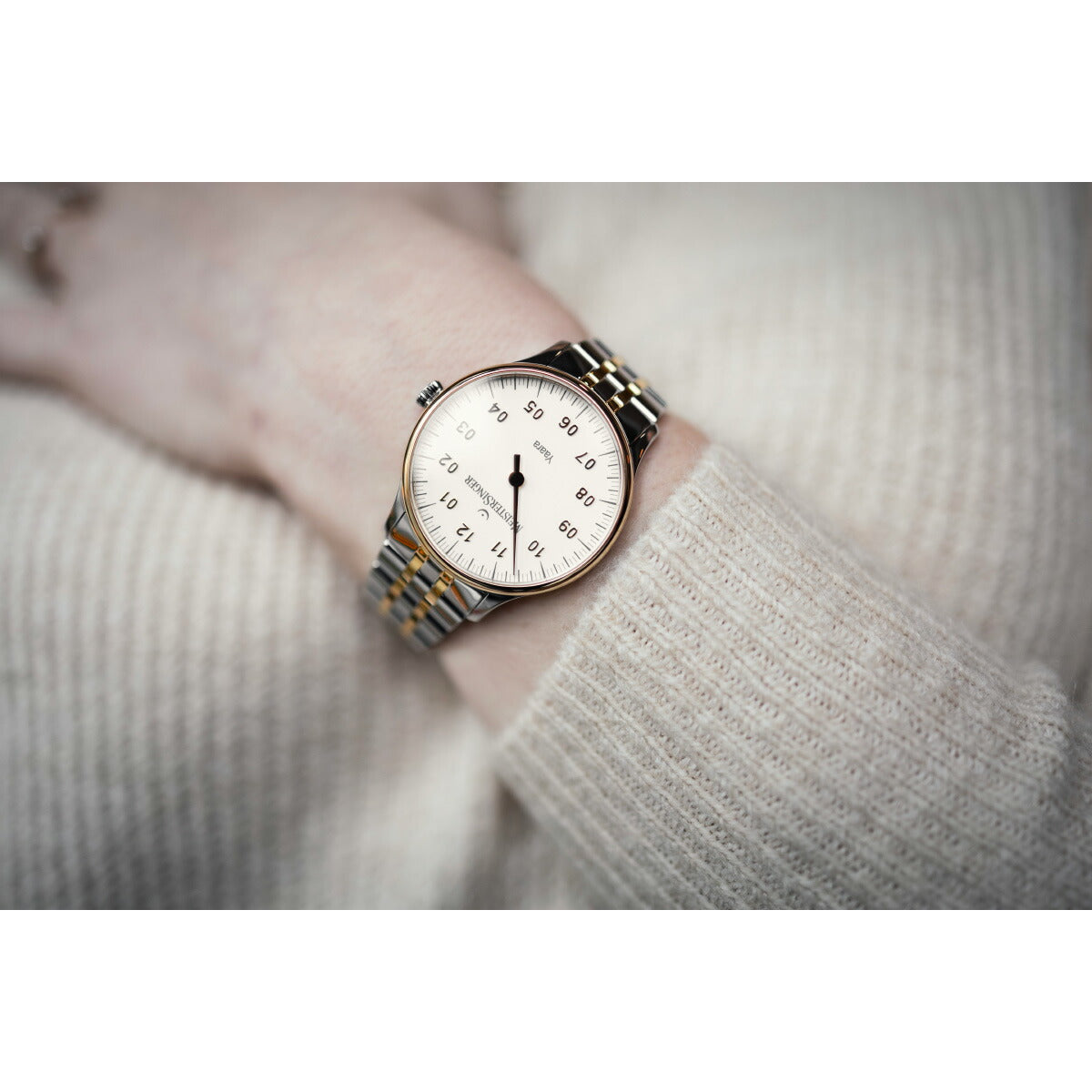 マイスタージンガー MeisterSinger ヤアラ ホワイト&ゴールド Yaara White with Gold 自動巻き 腕時計 メンズ レディース YA901G【2025 新作】