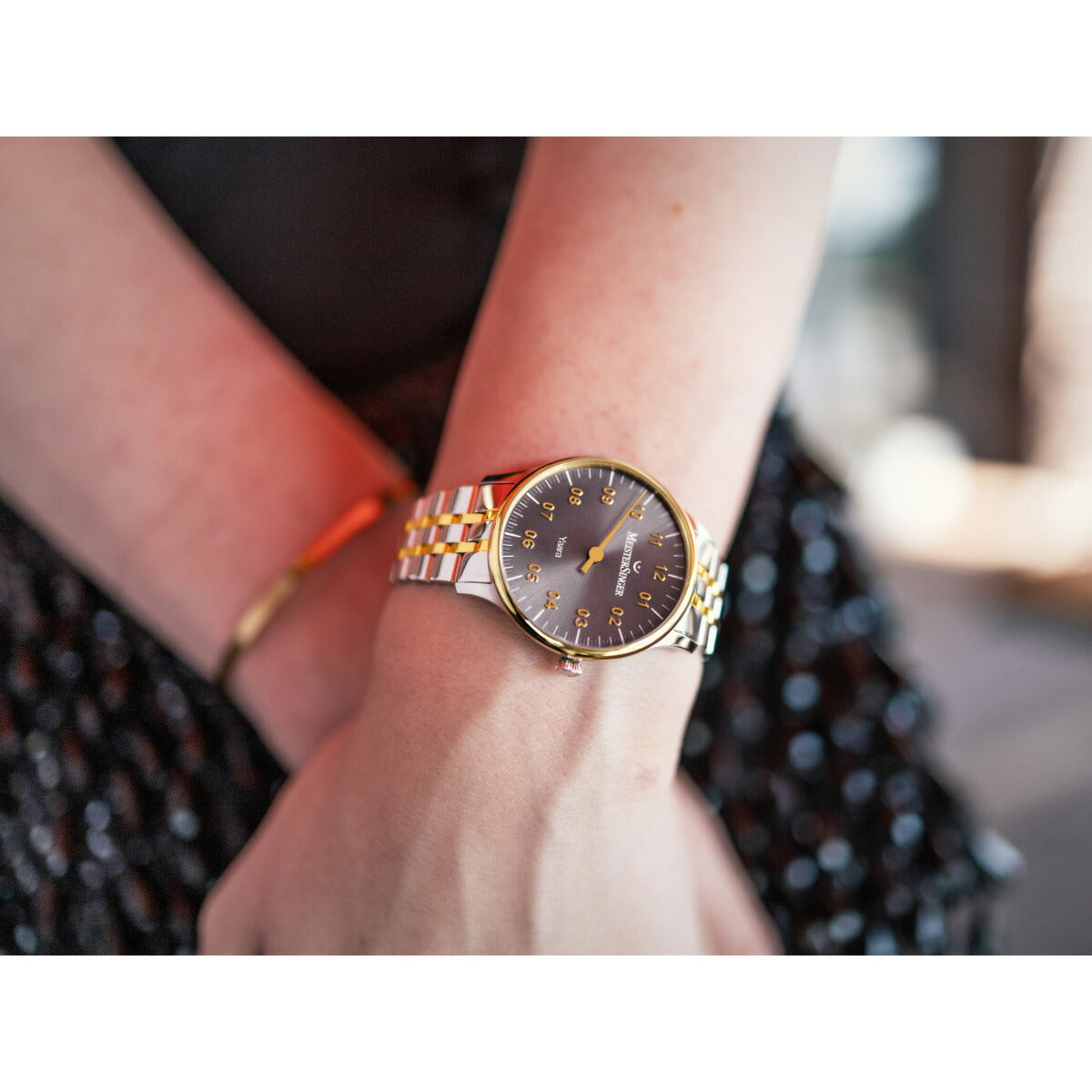 マイスタージンガー MeisterSinger ヤアラ アンスラサイト&ゴールド Yaara Anthracite with Gold 自動巻き 腕時計 メンズ レディース YA907G【2025 新作】