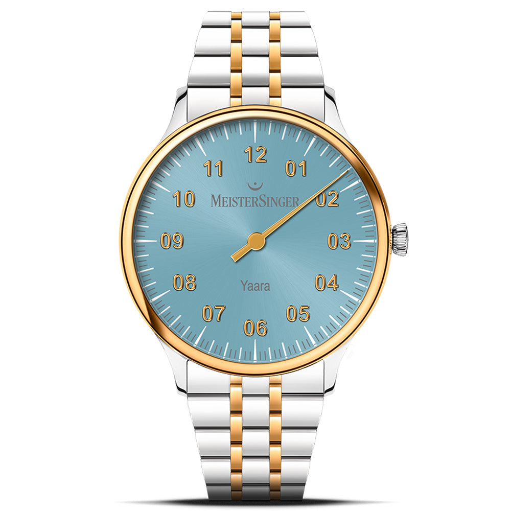 マイスタージンガー MeisterSinger ヤアラ アイスブルー&ゴールド Yaara Ice Blue with Gold 自動巻き 腕時計 メンズ レディース YA914G【2025 新作】