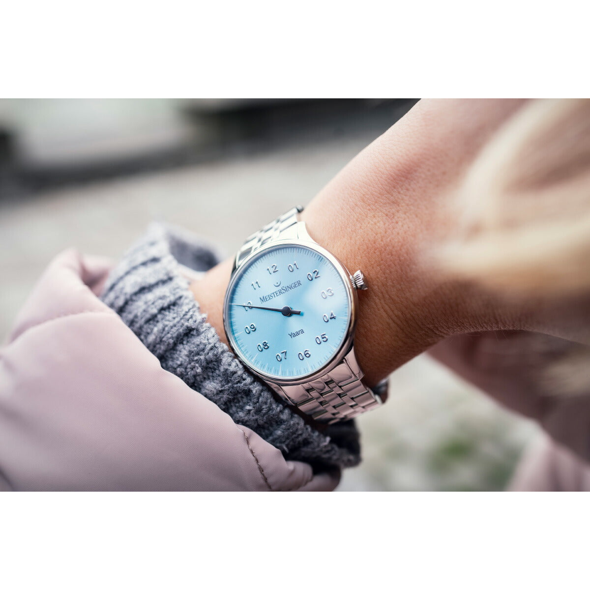 マイスタージンガー MeisterSinger ヤアラ アイスブルー&シルバー Yaara Ice Blue with Silver 自動巻き 腕時計 メンズ レディース YA914S【2025 新作】