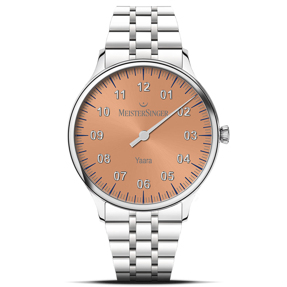 マイスタージンガー MeisterSinger ヤアラ サーモン&シルバー Yaara Salmon with Silver 自動巻き 腕時計 メンズ レディース YA916S【2025 新作】