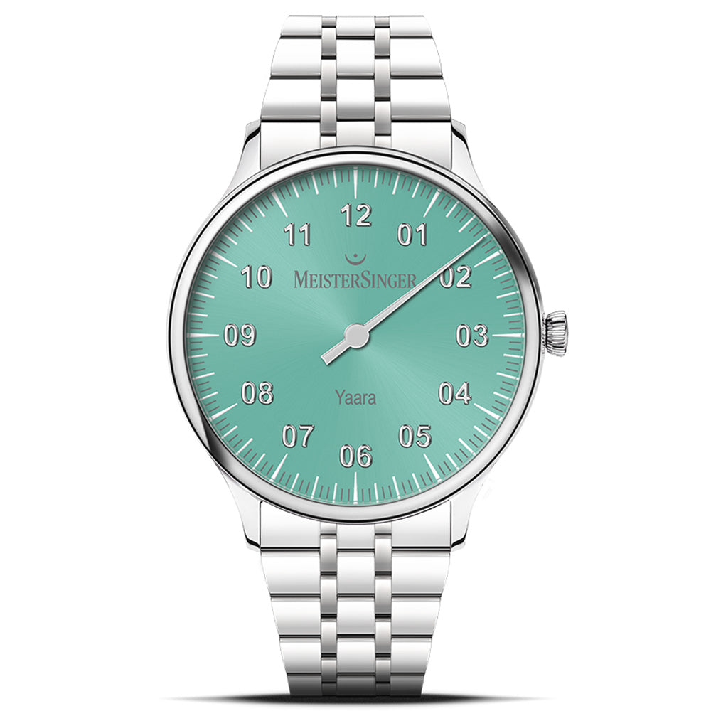 マイスタージンガー MeisterSinger ヤアラ ミント&シルバー Yaara Mint with Silver 自動巻き 腕時計 メンズ レディース YA929S【2025 新作】