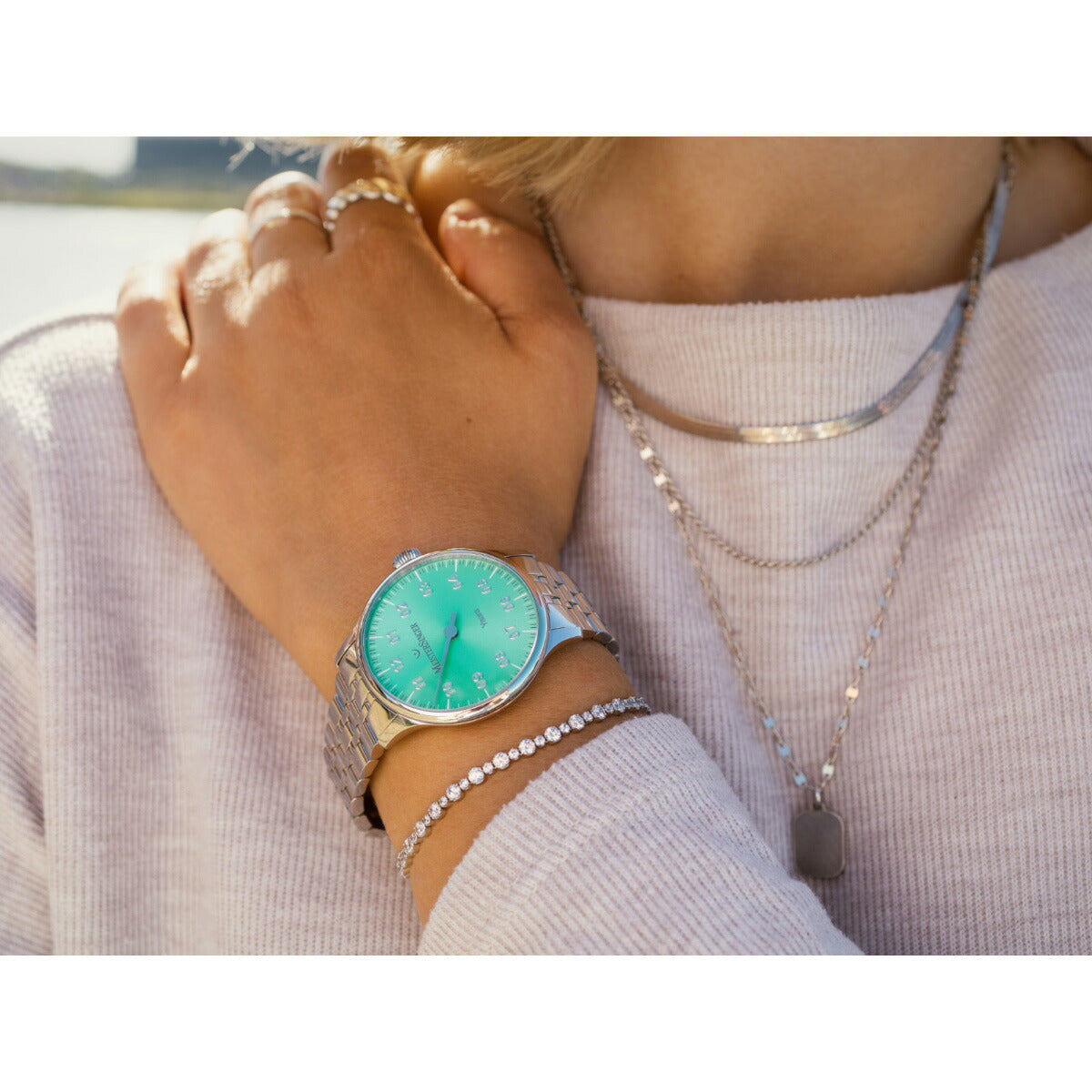 マイスタージンガー MeisterSinger ヤアラ ミント&シルバー Yaara Mint with Silver 自動巻き 腕時計 メンズ レディース YA929S【2025 新作】