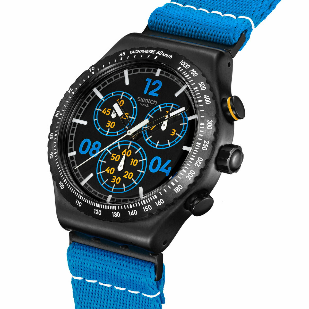 swatch スウォッチ 腕時計 メンズ アイロニー IRONY MOMENTS IN BLUE クロノグラフ YVB100【2025 新作】