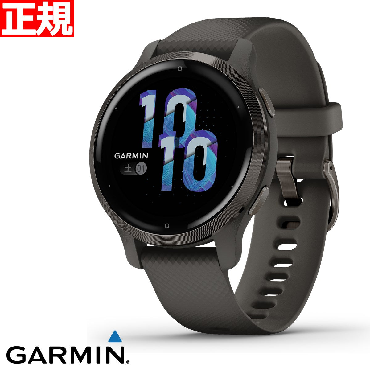 ガーミン GARMIN Venu 2S Graphite/Slate ヴェニュー 2S GPS フィットネス スマートウォッチ ウェアラブル 腕時計 010-02429-60