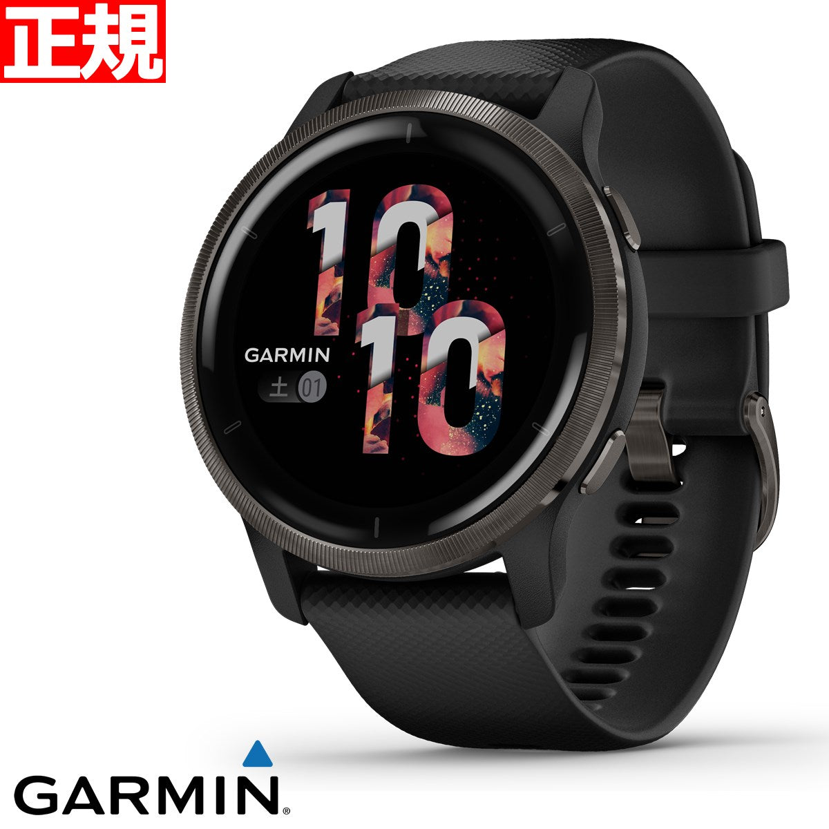 ガーミン GARMIN Venu 2 Black/Slate ヴェニュー 2 GPS フィットネス スマートウォッチ ウェアラブル 腕時計 010-02430-61